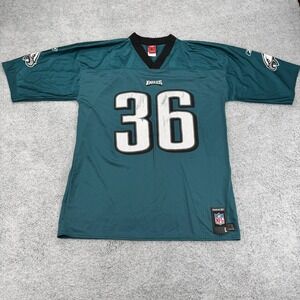 Philadelphia Eagles Jersey Mens Large Green NFL Football Brian Westbrook #36 VTG